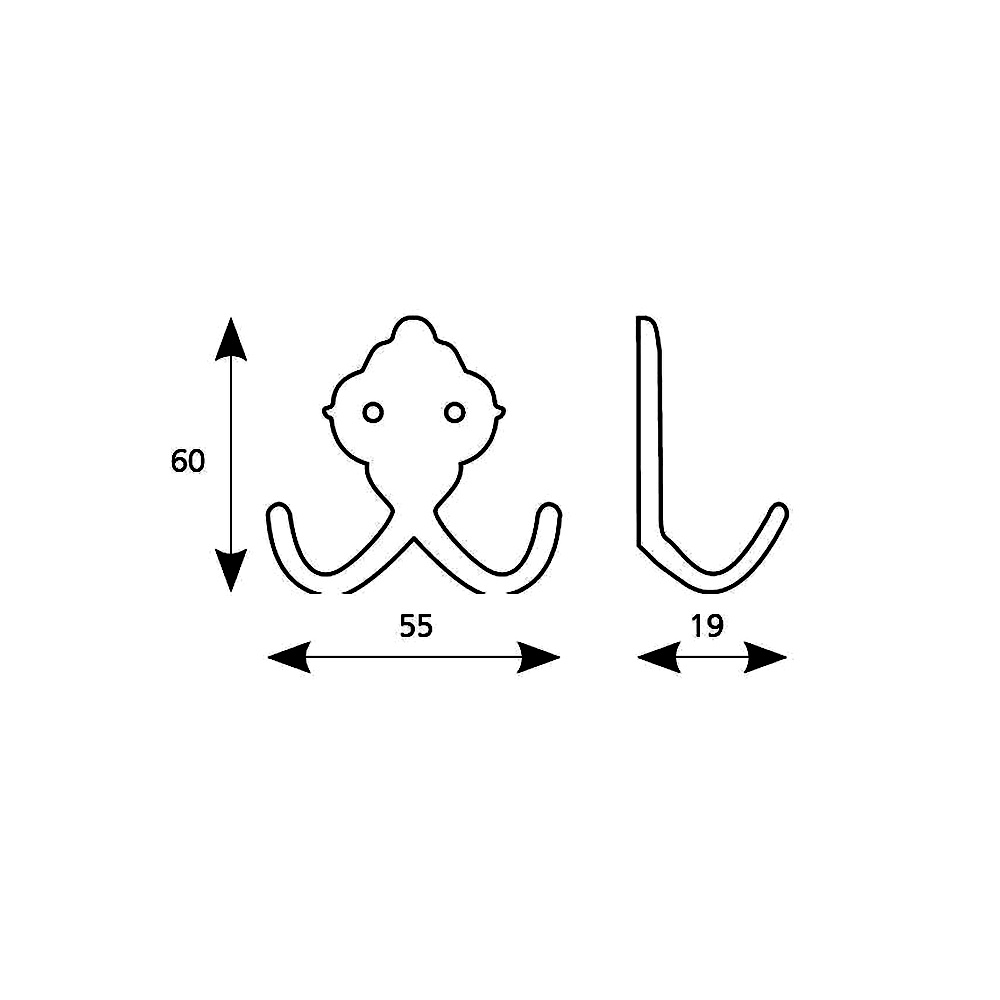 H2. háček Dvojháček staroměď