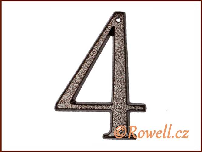 C3. Číslice 120mm komaxit měď '4'