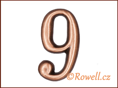 C2. Čísélko staroměď '9'