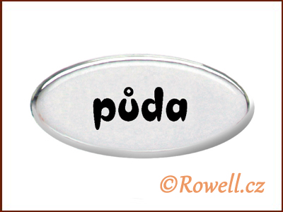 SD. Štítek stříbrný 'půda'