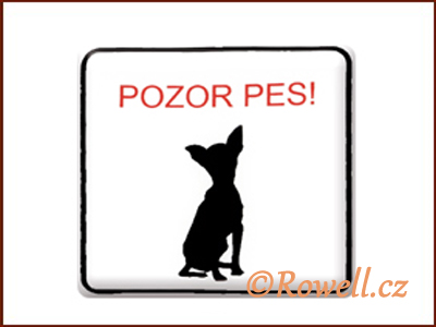 NO. cedulka bílá 'Pes Malý'