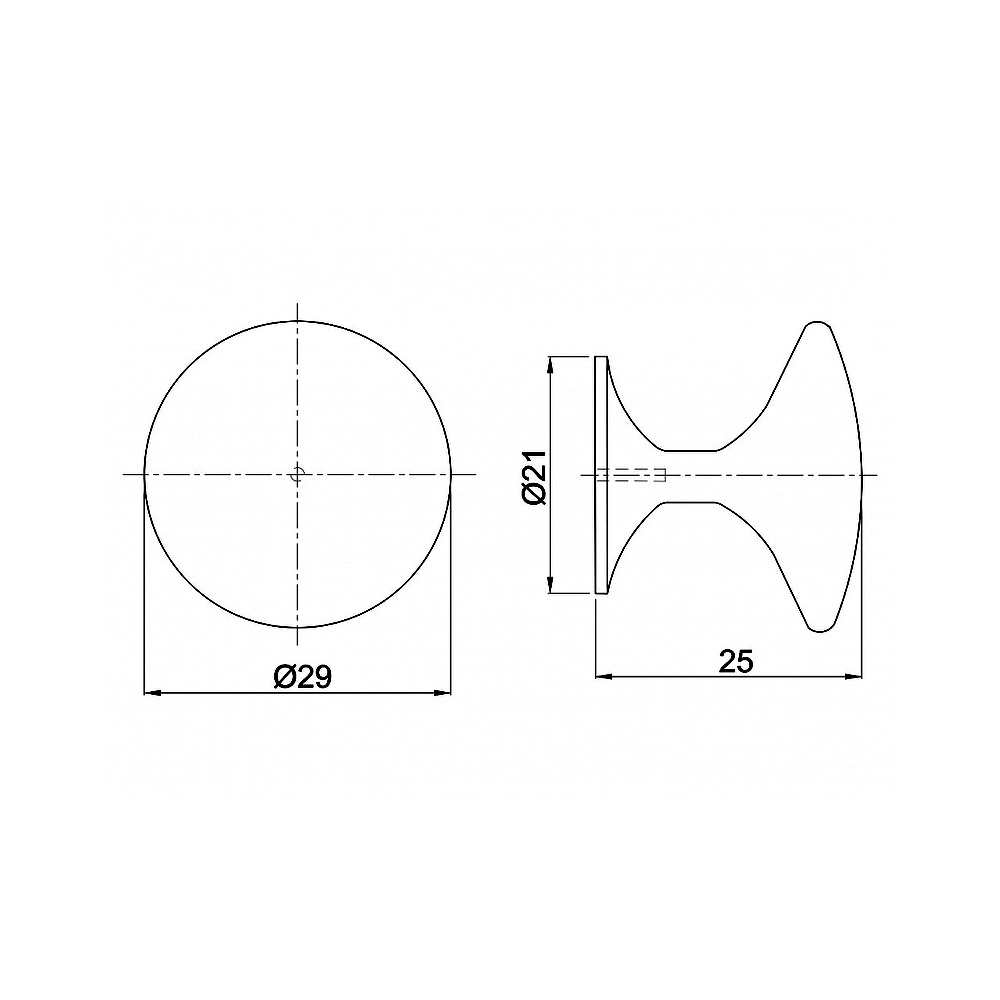 K30 Knopka 30mm - satén nikl