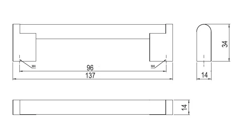 62451 úchytka PALANA rozteč 96mm nerez